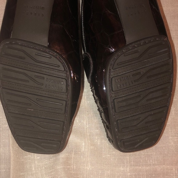 Stuart Weitzman Croc Patent Driving Mocs Shoes 4.5 - Picture 6 of 8